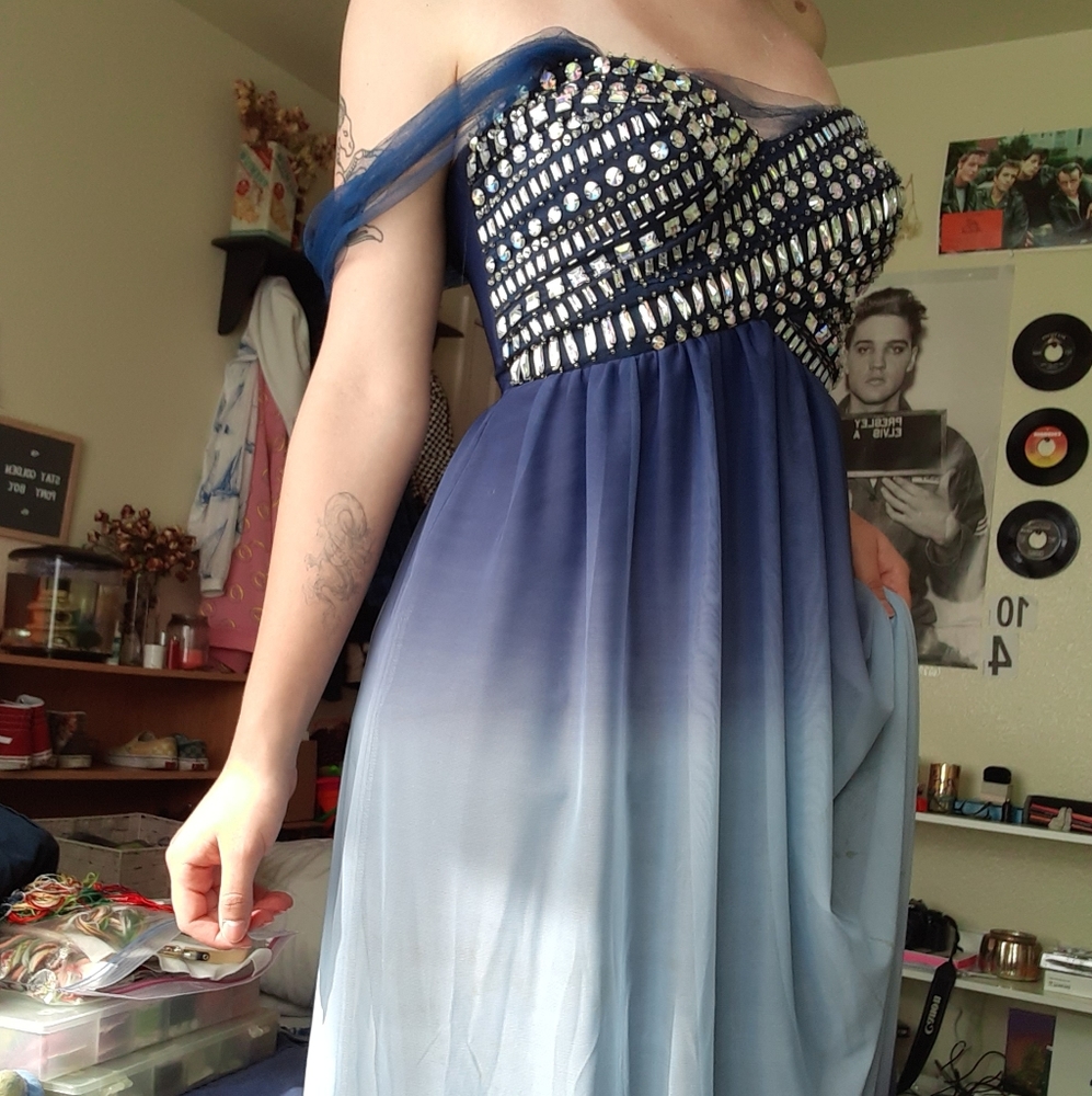 Ombre/jeweled Dress